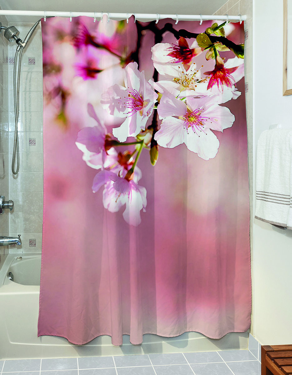 Κουρτίνα μπάνιου Wipe Art 3128 190x180 Ροζ  