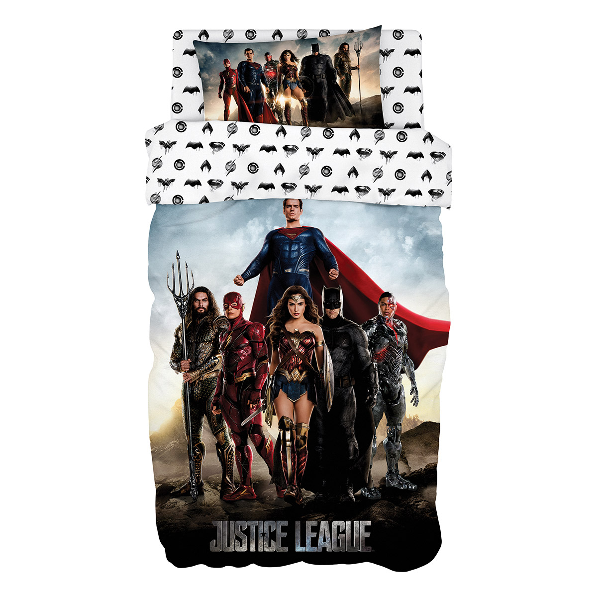 Σετ παπλωματοθήκη μονή Art 6186 Justice League 165x250 Εμπριμέ  