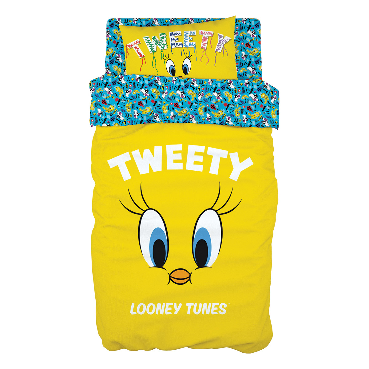 Σετ σεντόνια μονά Art 6191 Tweety 165x250 Κίτρινο  