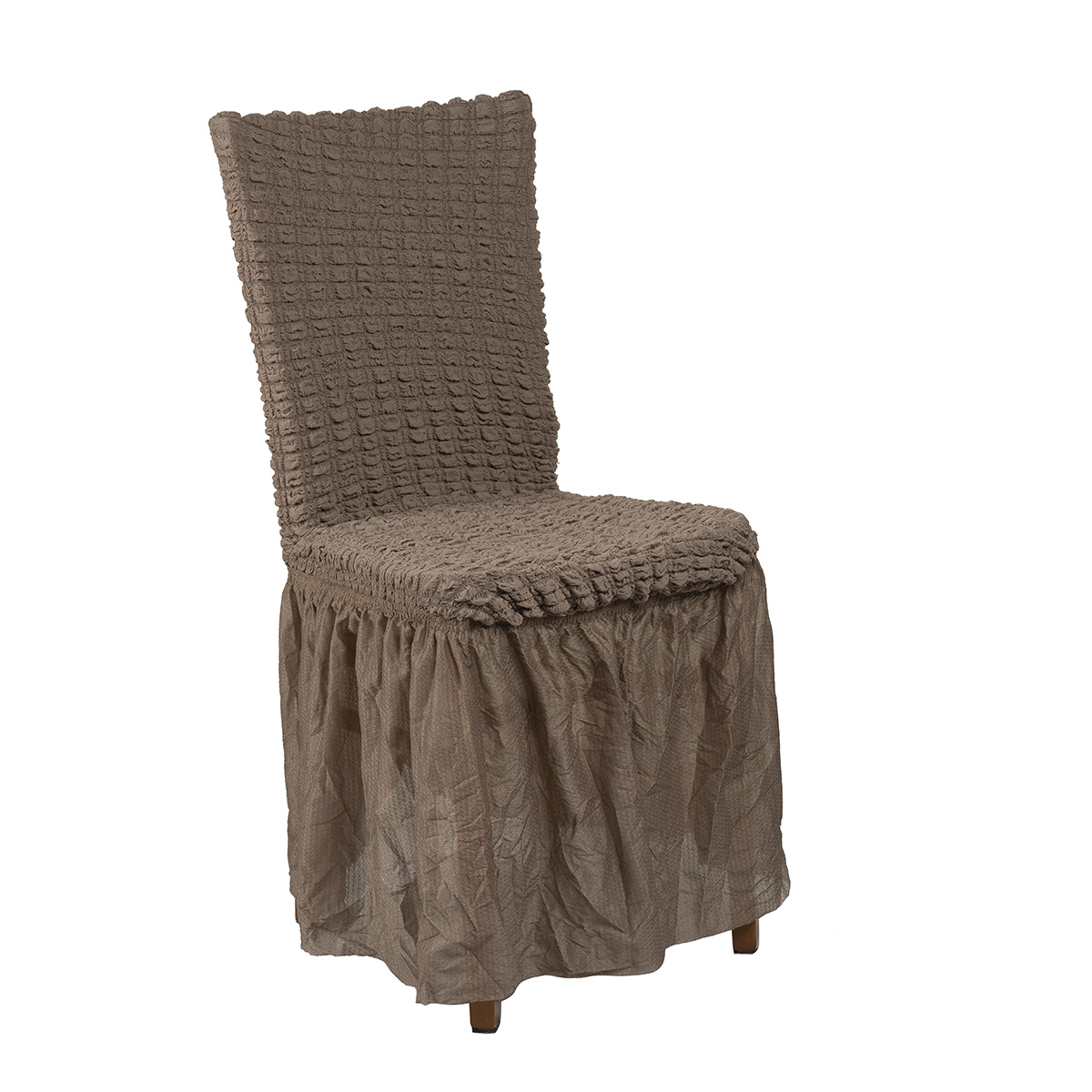 Ελαστιό κάλυμμα καρέκλας σετ 6τμχ Art 8533 Μόκα  
