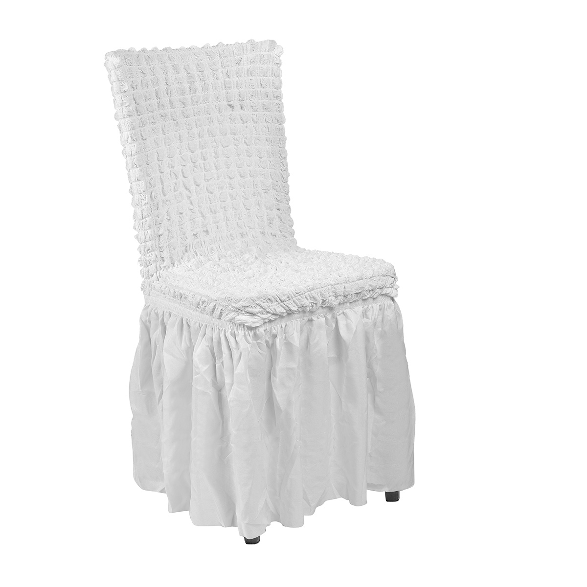 Ελαστιό κάλυμμα καρέκλας σετ 6τμχ Art 8534 Λευκό  