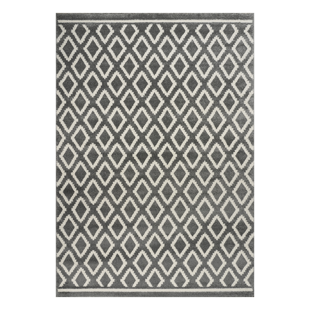 Χαλί Vibe Art 9576 133x190 Grey White Γκρι Λευκό  