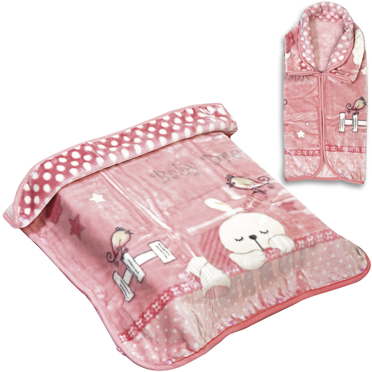 Κουβέρτα βρεφική - Υπνόσακος Art 5252 80x90 Ροζ  